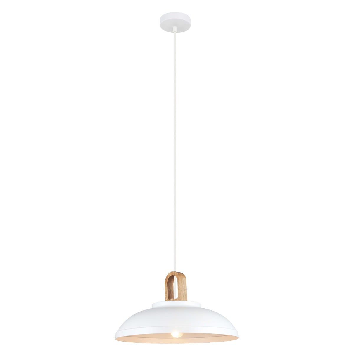 Lampa wisząca Danito biała 1xE27x40W metal wym:120x40x40cm IP20 Italux