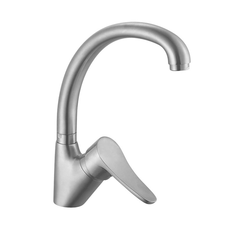 Bateria kuchenna jednouchwytowa z wysoką wylewką zewnętrzną ROUSSEAU M1 stal matowa