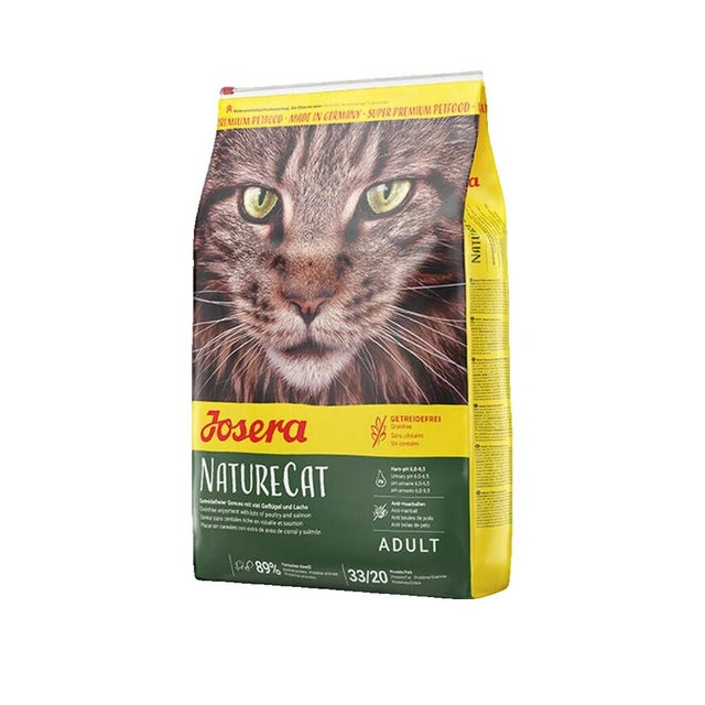 Josera NatureCat Grainfree – Ração seca para gato adulto – Aves e salmão – Quantidade: 2 kg