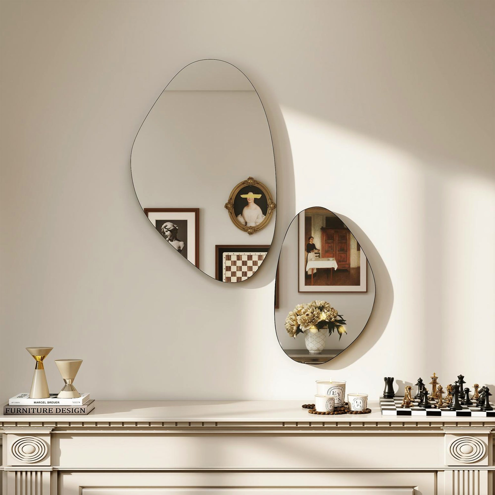 Lot de 2 miroirs muraux verre HOMCOM - 7