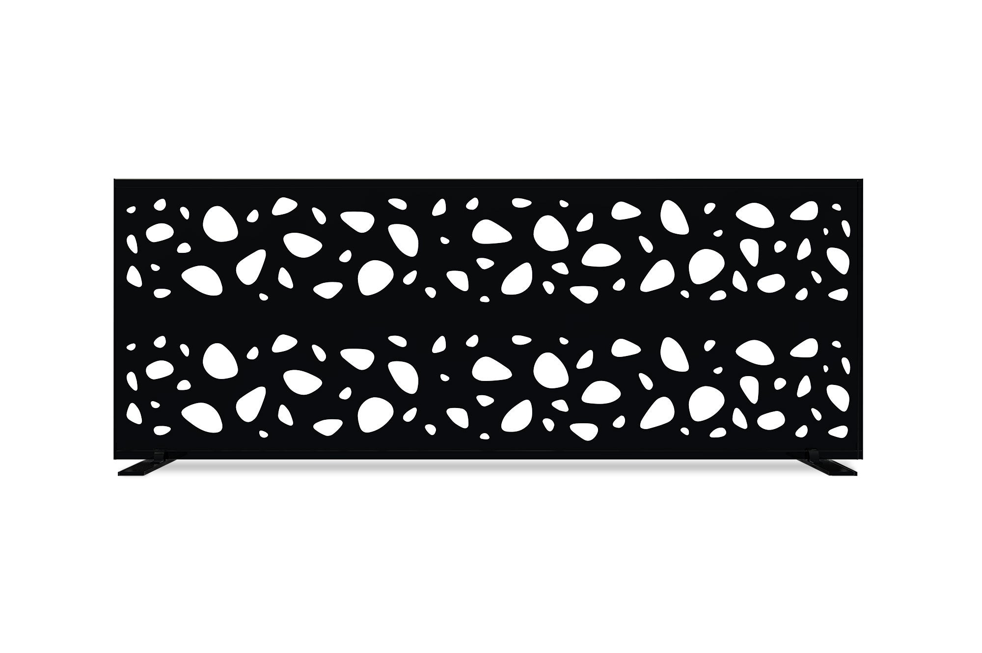 Lot de 3 panneaux décoratifs SUNNY Noir H.160cm motifs sur les côtés - 8