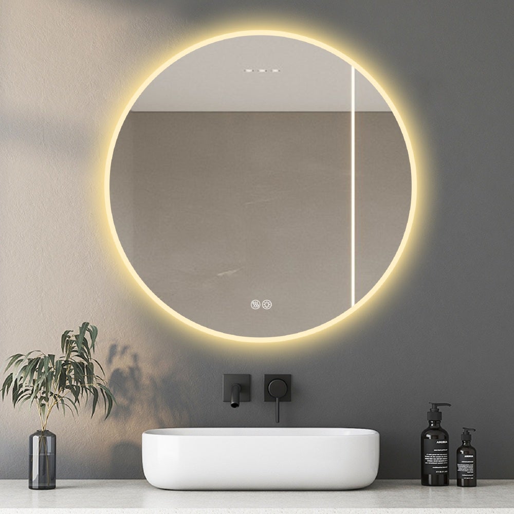 Miroir Rond LED 80cm Salle de Bain avec Éclairage Dimmable, Anti-Buée, 3 Températures de Couleur, Miroir Maquillage Moderne - 2