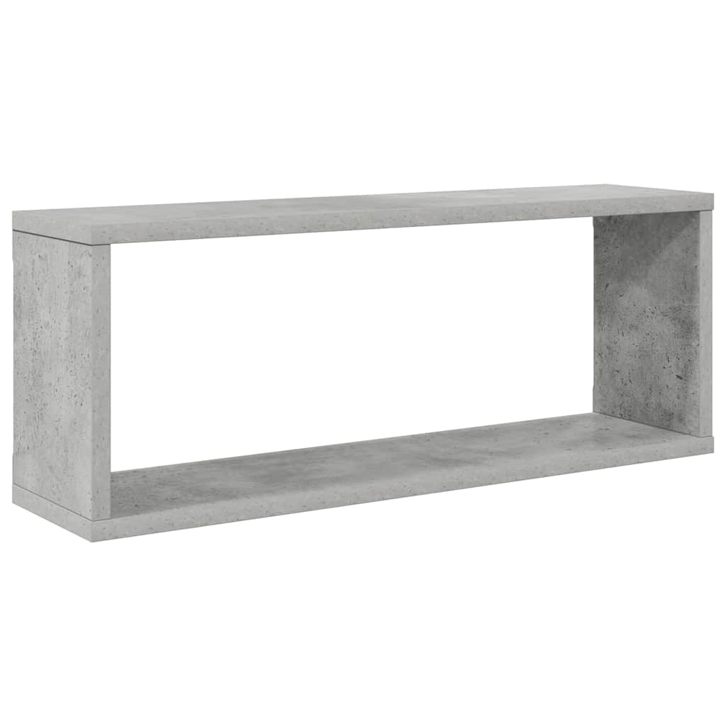 Lot de 4 étagères murales cube - Fixation invisible - Bois d'ingénierie ...