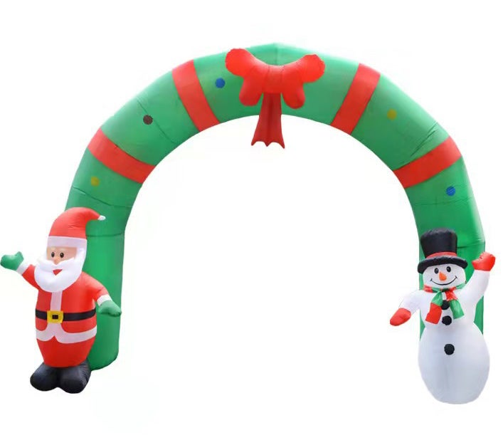 Grande Bannière Gonflable De Noël 10FT – Joyeux Noël – Père Noël & Rennes – Neuf