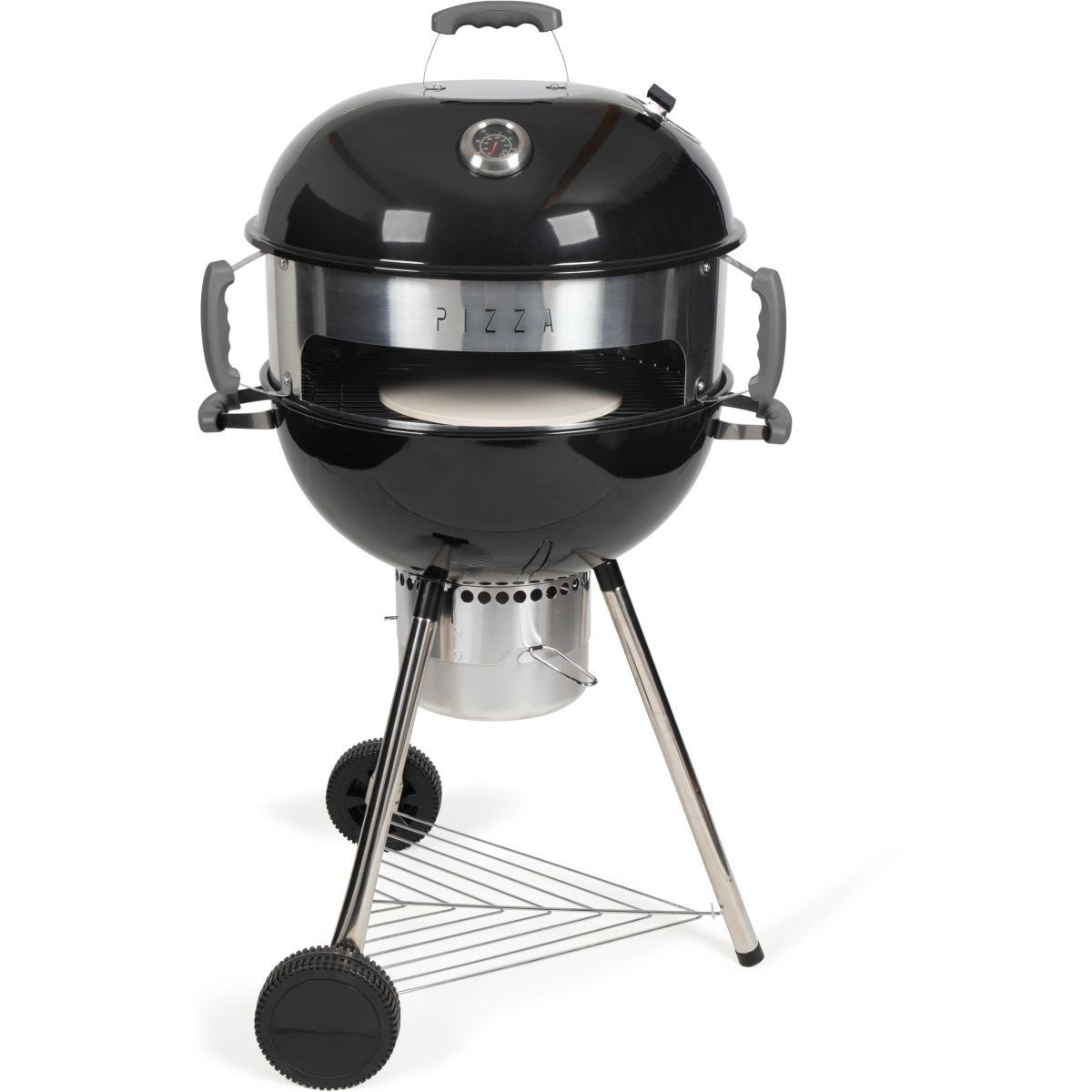 Livoo Barbecue à Charbon Portable DOC327C - Ø27 Cm, Acier Galvanisé, Idéal Camping Et Pique-Nique