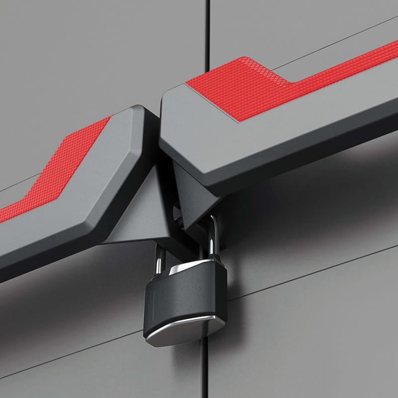 Armoire de Rangement Verrouillable KETER STILO - 68 x 39 x 173 cm - Gris/Noir - 3