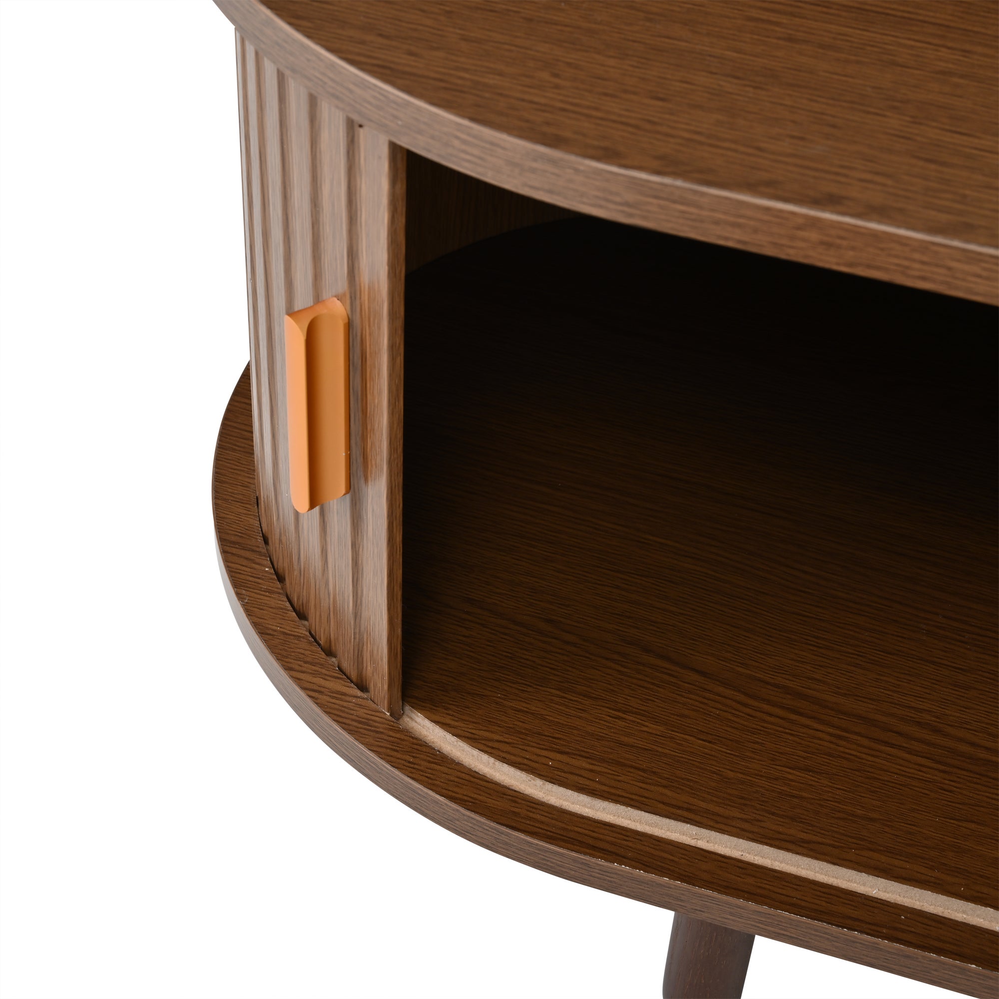 Stolik pod TV 170x40x40cm - z 2 szufladami rattanowymi - 2 drzwiami przesuwnymi - MDF - brązowy - 9