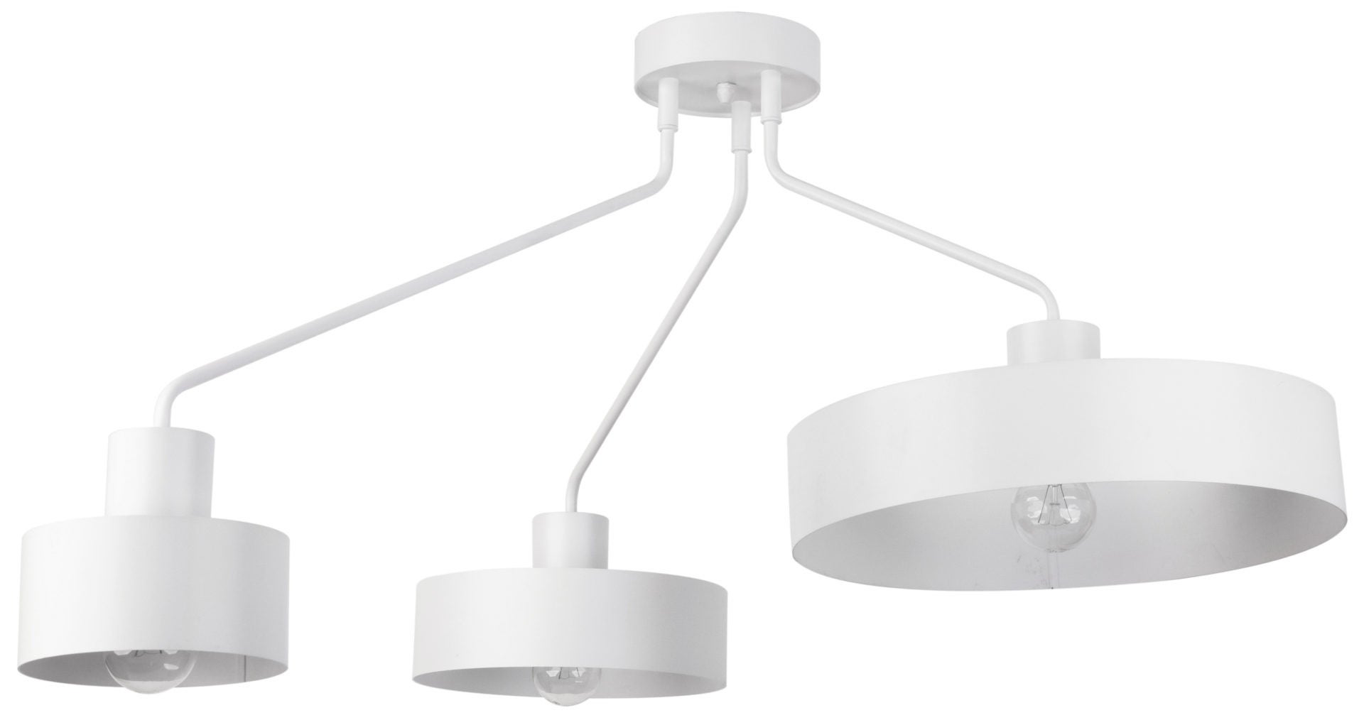 Lampa sufitowa wisząca Jumbo biała 3xE27x15W nowoczesna wym: 53 x 111 x 35 cm metal SIGMA