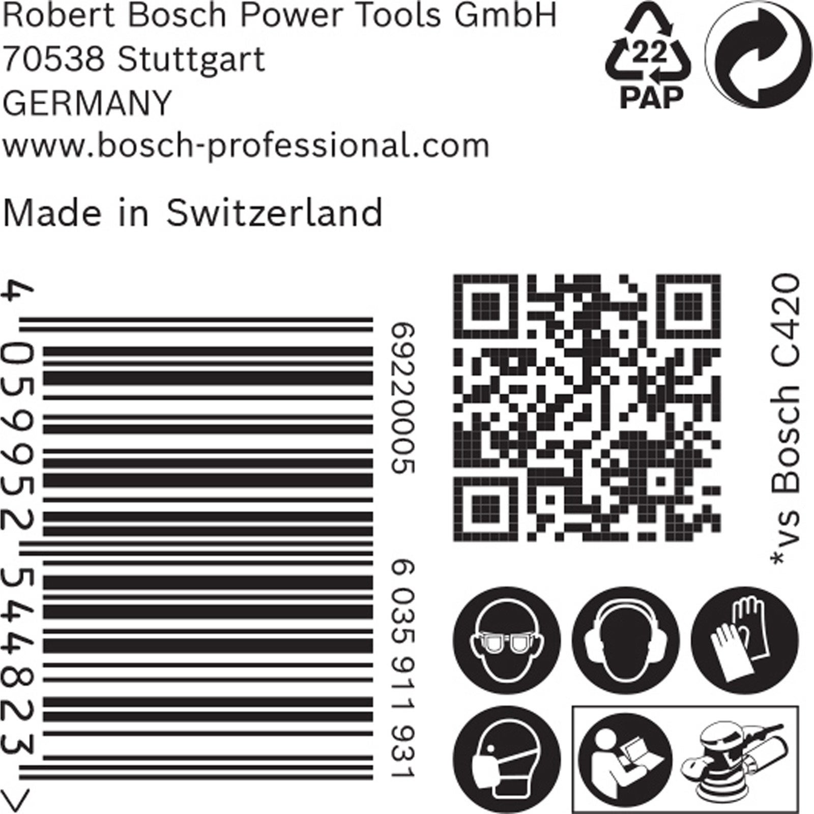 Bosch Professional 50x Carte Abrasive Expert C470 Multiforo per Legno Duro, Vernice su Legno, Ø 150 mm, Grana 320, Accessorio Levigatrice Rotoorbitale - 8