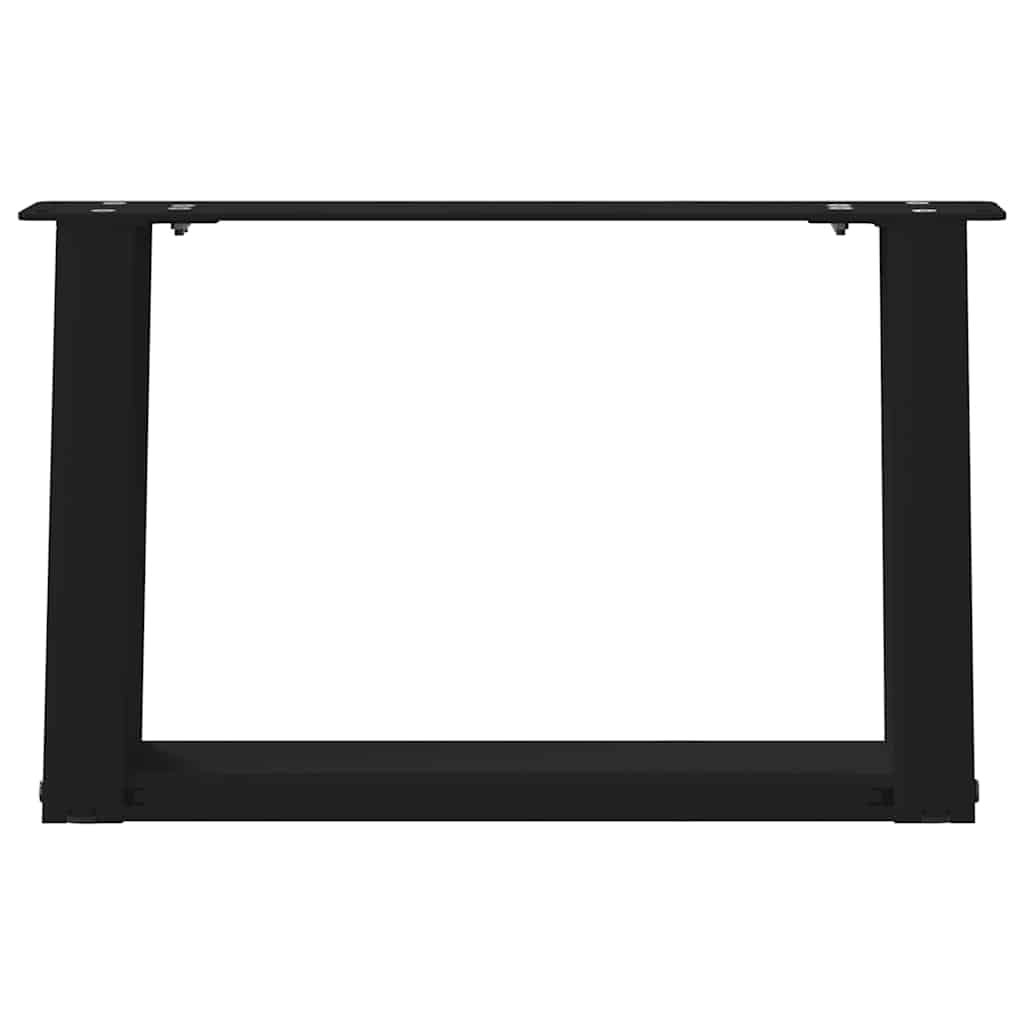 Pernas de mesa de centro em forma de U 2 unidades aço preto 40x(30-31) cm - COMFORTXL - 5
