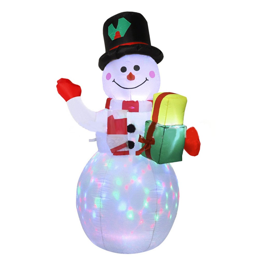 Dynaming Pupazzo Di Neve Gonfiabile Con Luci LED Rotanti – 1,8 M – Decorazione Natalizia Per Esterni E Giardino - 5