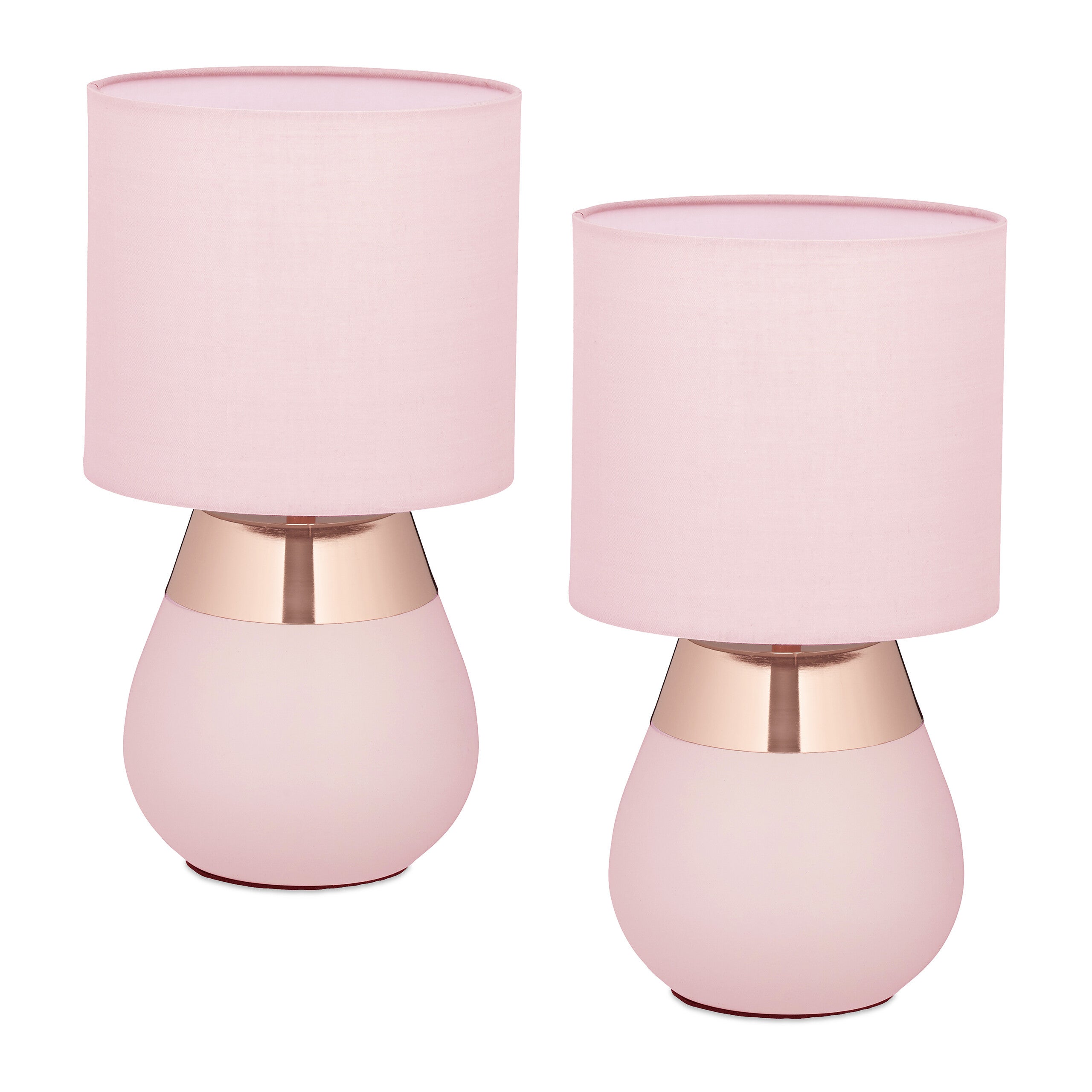 Relaxdays Lampada da Tavolo, Luce con Funzione Touch Dimmerabile, 3