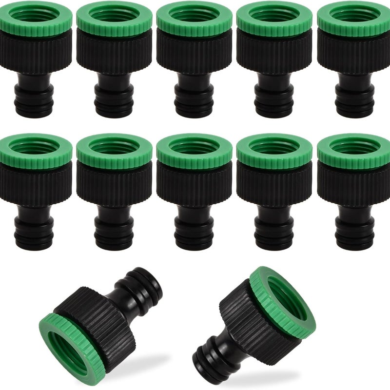 Złącze kranowe do węża ogrodowego 2 w 1, adapter 3/4" i 1/2", 10 szt.