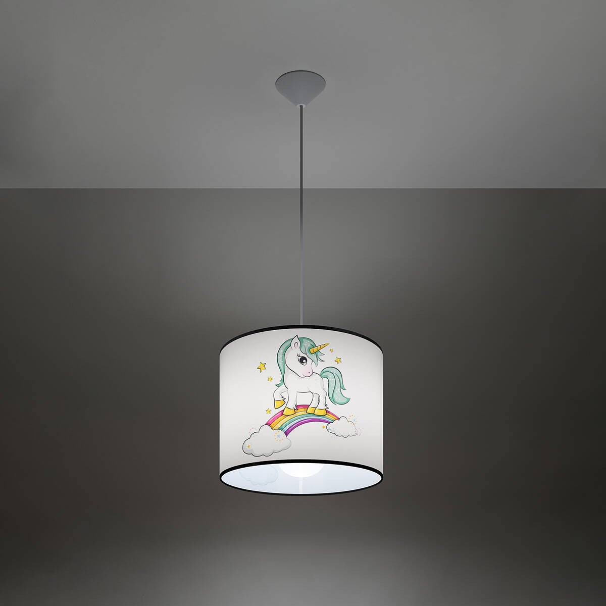 Lampa wisząca Unicorn wielokolorowy 1xE27x15W dziecięca wym: 95 x 30 x 30 cm tworzywo sztuczne Sollux Lighting - 3