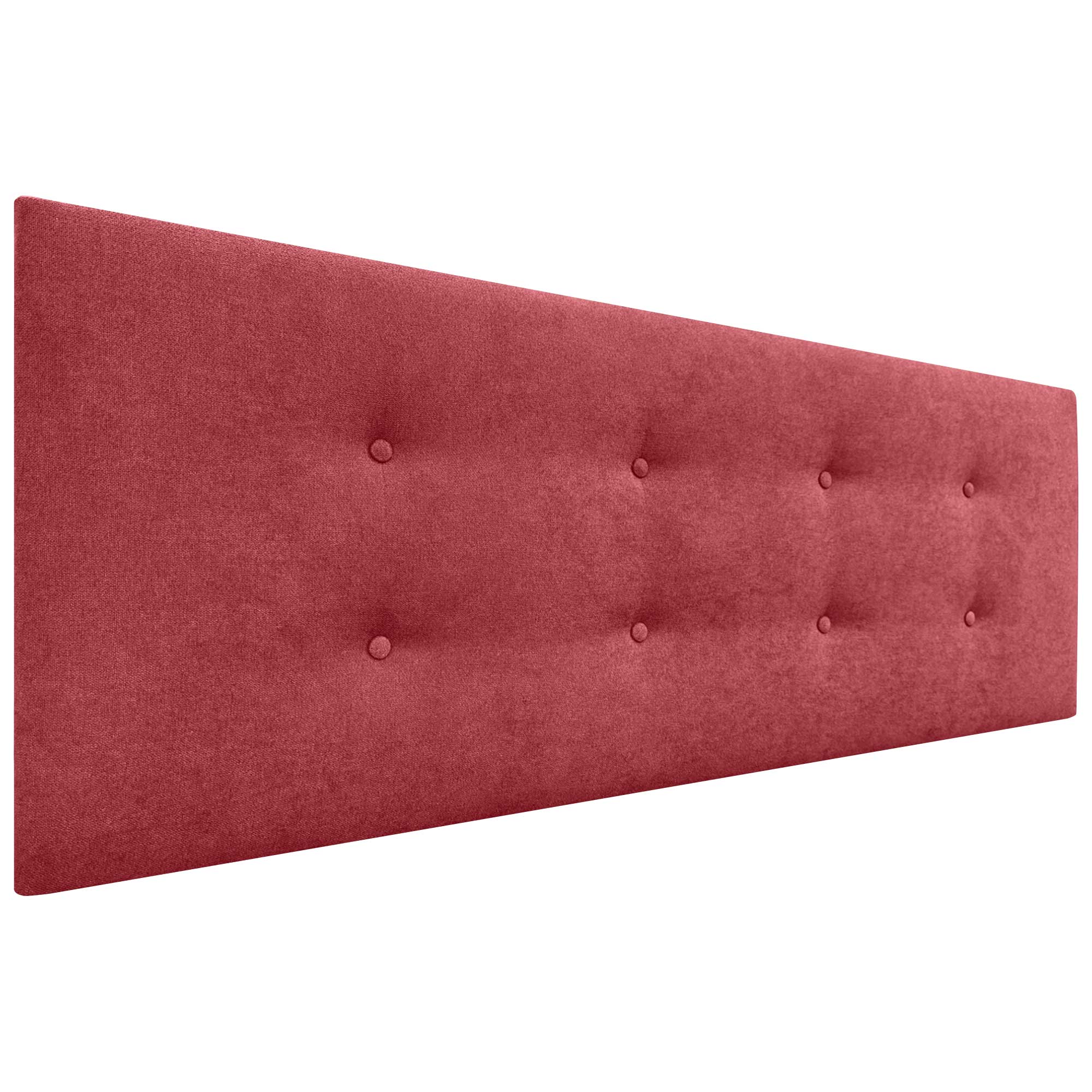 Dhome cabecero de tela aqualine pro con 2 hileras de botones cabezal tapizado cama lujo (rojo, 160cm)