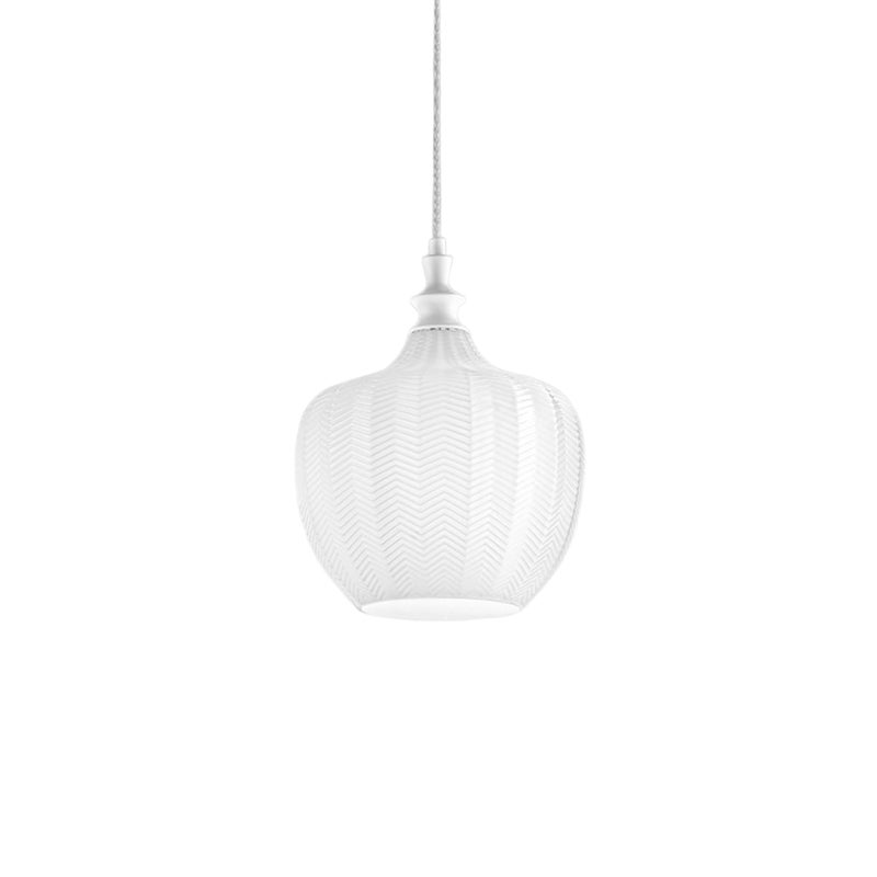 Zdjęcia - Żyrandol / lampa Lampa wisząca Cleofe S/10 White – matowa, biała metalowa rama ze szkłem opalowym, 1xE27, maks 60 W, IP20 – Gealuce