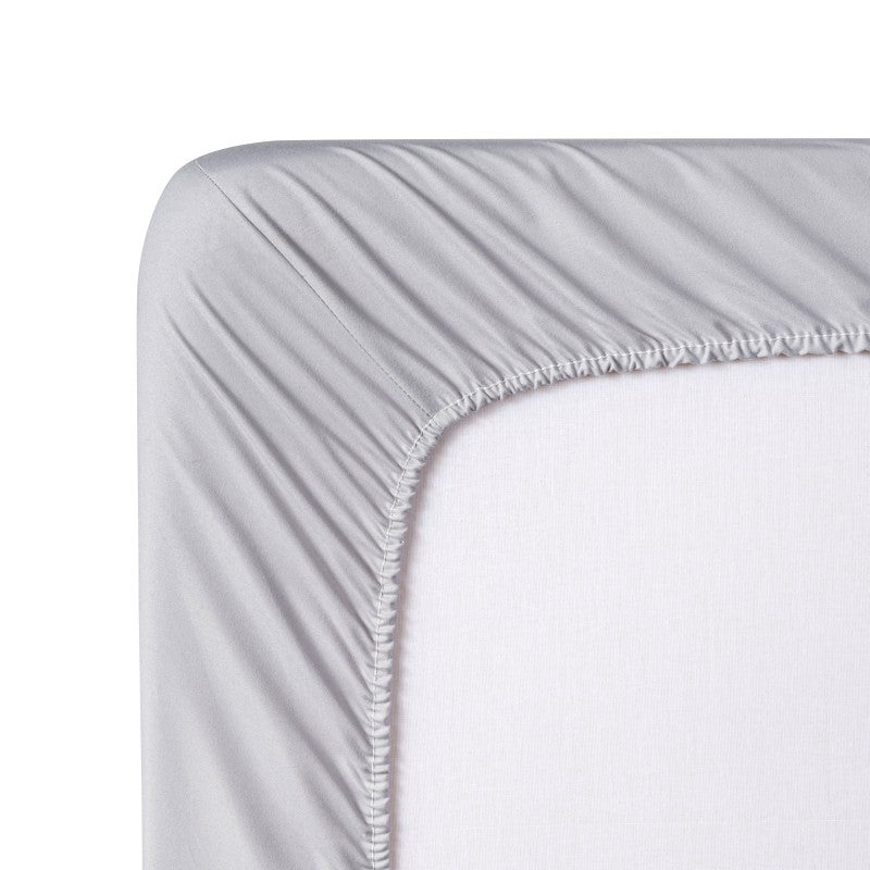 Sábana Bajera Ajustable 90 x 190/200 cm de Microfibra Cepillada Extra Suave Gris claro TODOCAMA - 5