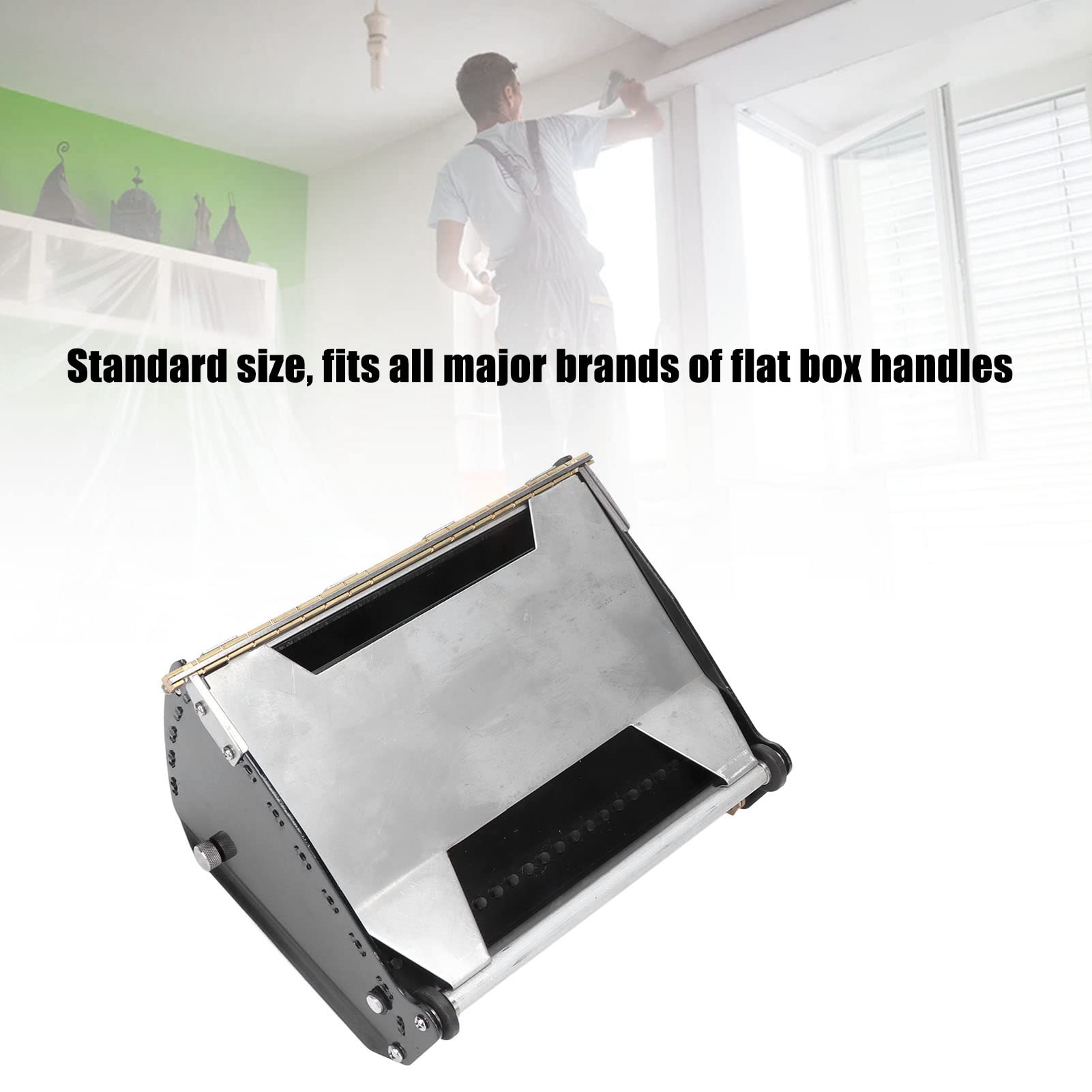 Boîte de finition pour plaques de plâtre, grattoir à poudre pour plâtre et grattage des murs, boîte plate (Moselotangts - 3