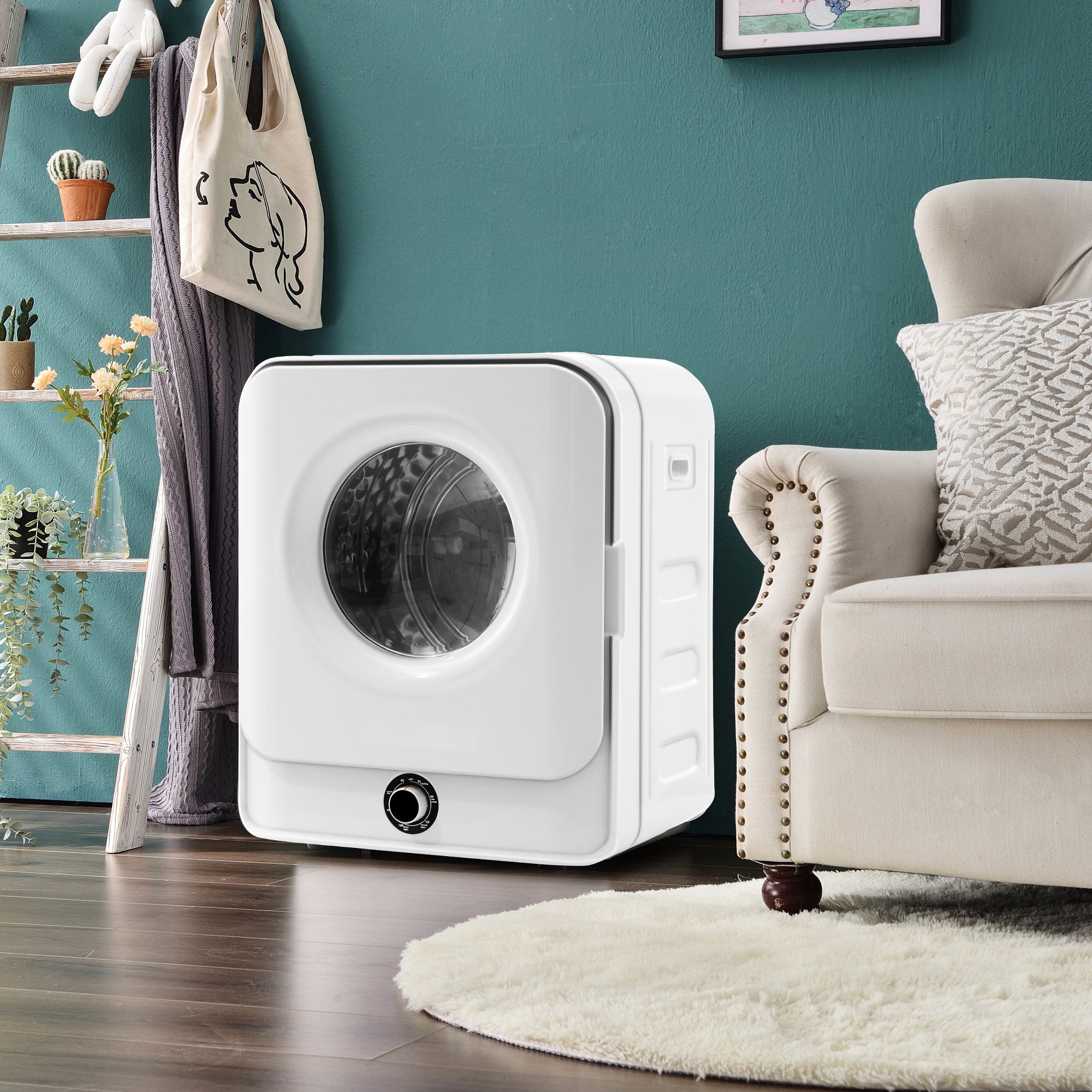 Sèche-linge ventilé 3kg (réel 4,5kg, acier inoxydable) : 830W, filtration multiple, 5 programmes, anti-surchauffe, montage mural possible - 9