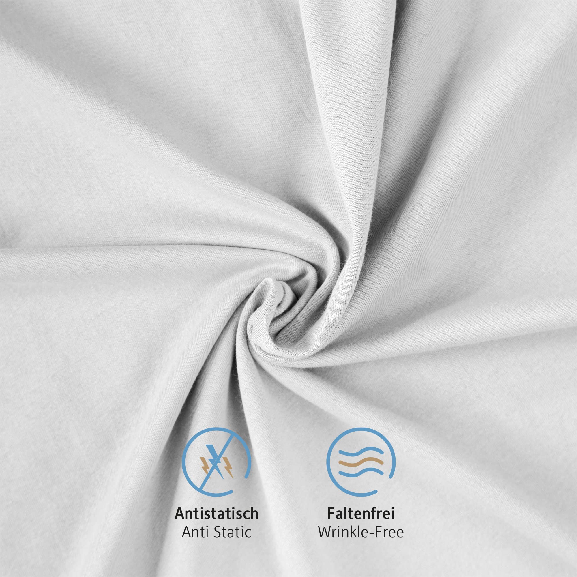 Komfortec Federe in 100% cotone 40 x 60 cm, set da 2, federa in jersey super morbido di alta qualità 150 g/m², fodera per cuscino, bianca - 3