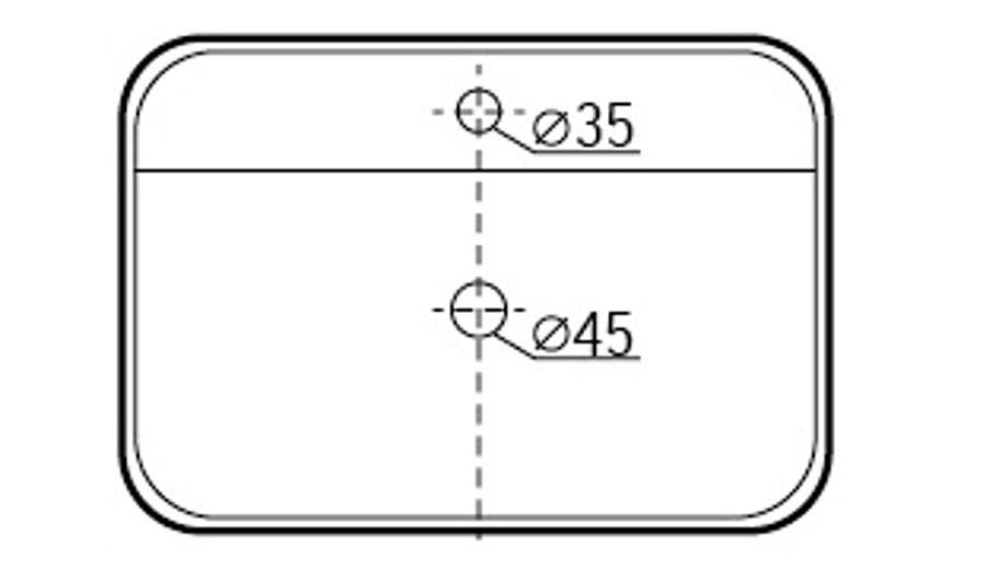 Umywalka nablatowa MAGIC 50 cm biała połysk ceramika kwadratowa - 2