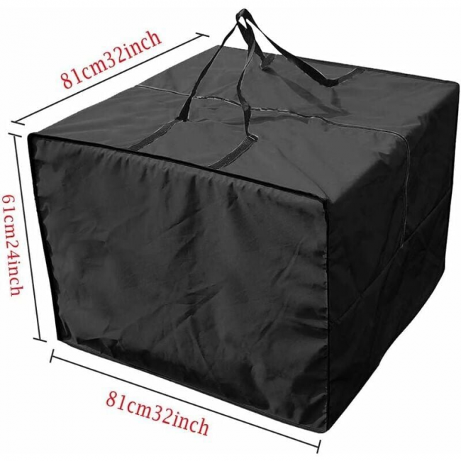 Durable 210D Sac de Rangement pour Coussin de Jardin, Fermeture éclair Housse Rangement Coussin Exterieur avec poignées et capacité 81 x 81 x 61 cm - 2