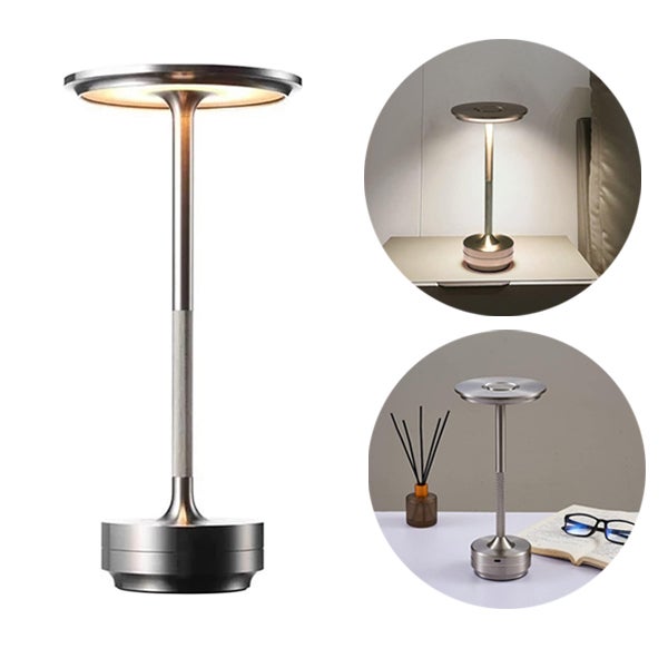 Dotykowa lampka stołowa ładowana przez USB lampka nocna LED dekoracji restauracji trójkolorowe oświetlenie lampka stołowa z płynną regulacją jasności