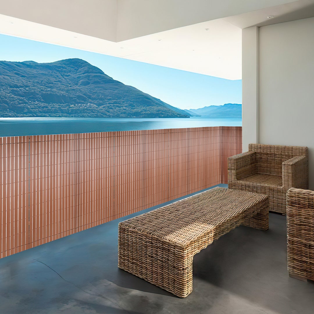 Osłona PVC 120x500 cm, odporna na pogodę, brązowy