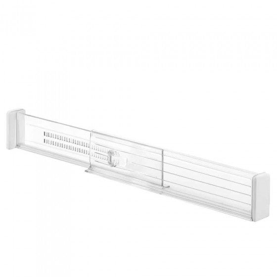 iDesign Separatore cassetti regolabile, Divisore cassetti cucina in plastica, Pratico set da 2 organizer cassetti adatto ai cassetti profondi, traspar - 3