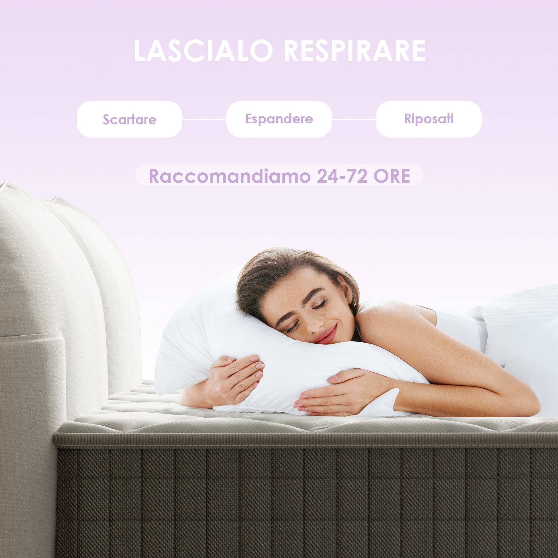 DEWINNER Matelas en mousse 140x190 cm - 25 cm de hauteur - 3