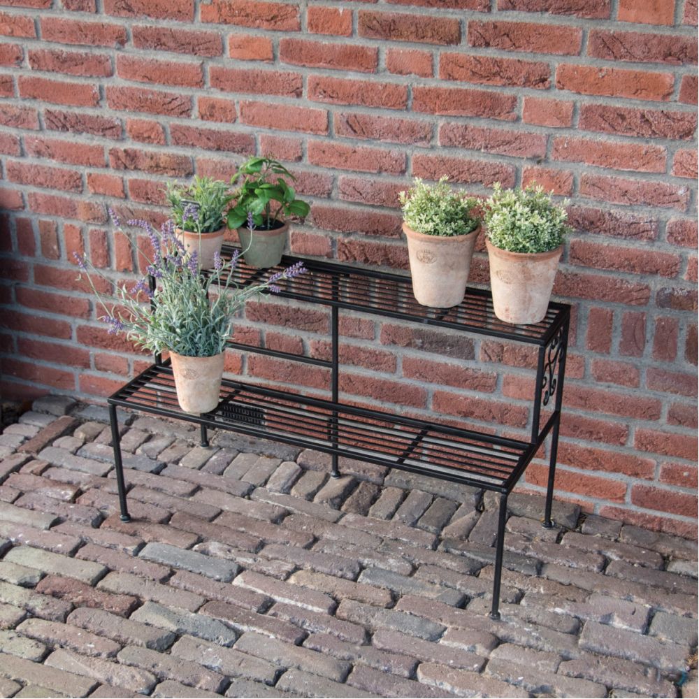 Etagère à plantes pliante en fer 2 niveaux Esschert Design - 2