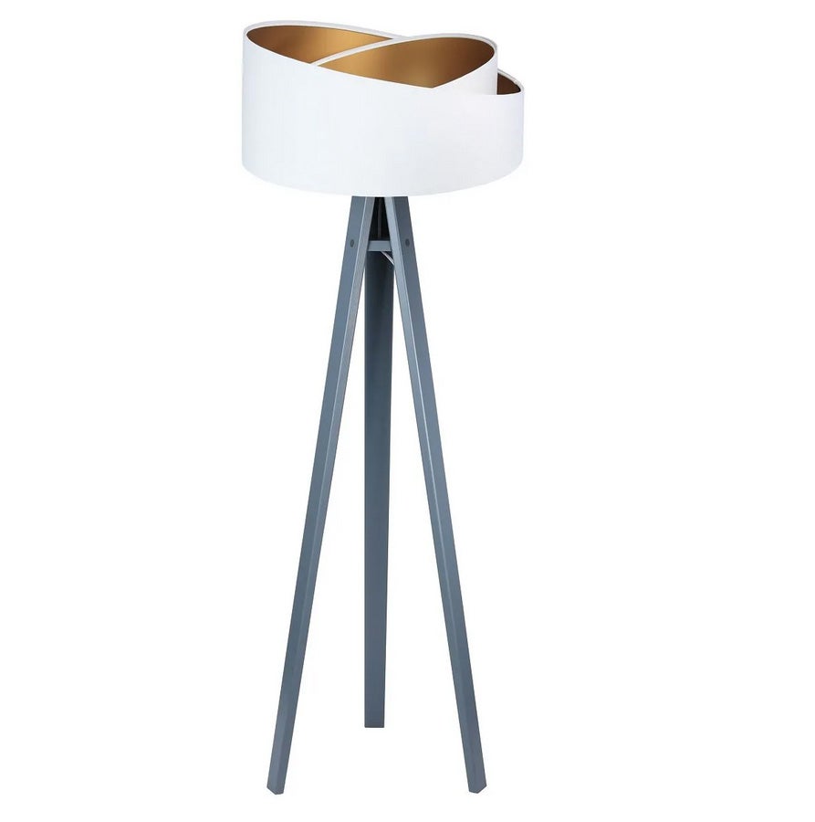 Lampa stojąca GEMSTONE biała/złota/szara