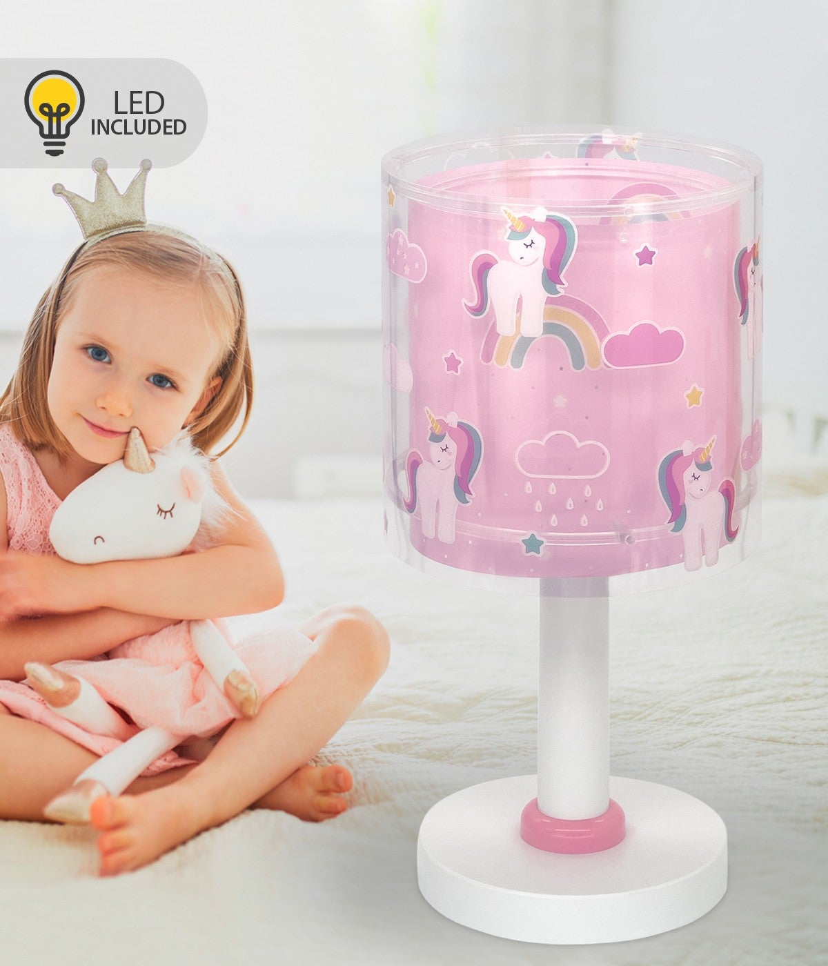 Lampka nocna LED Unicorns - Jednorożce dla dzieci
