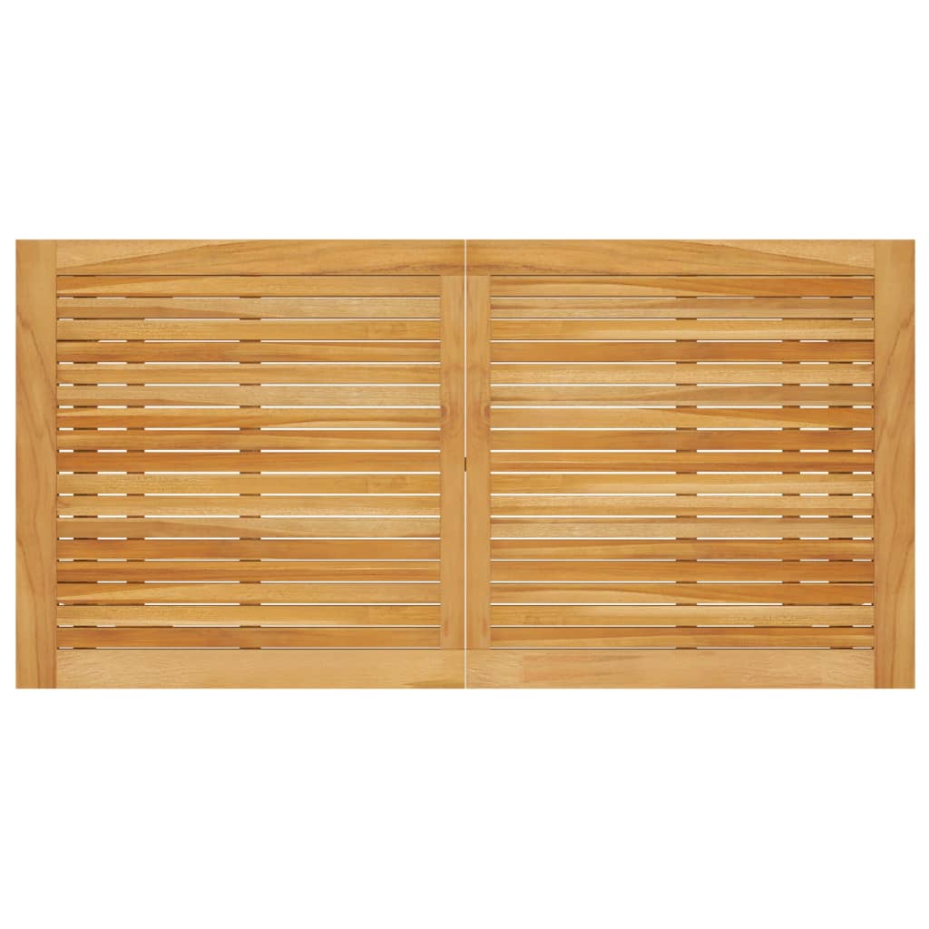 Table de jardin extensible rectangulaire en Bois Marron 4 places - 5