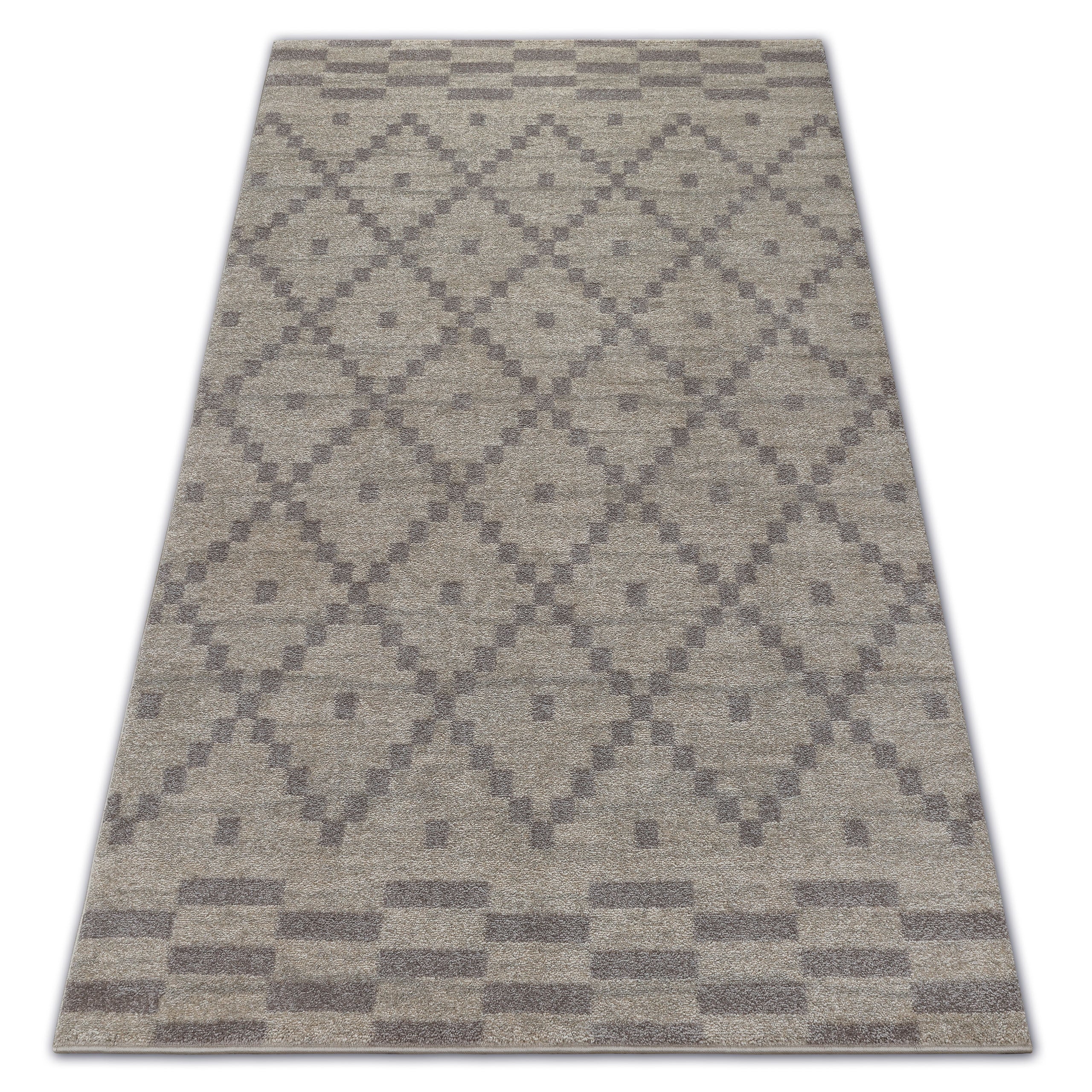 Dywan SOFT 8047 RUTA BOHO krem / jasny brąz 120x170 cm