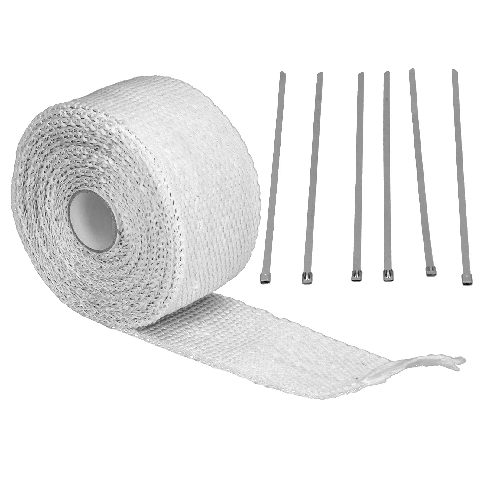 Bande Isolante Fibre De Verre 5 M Pour échappement Auto/moto - Résiste Jusqu'à 1800°F, Avec Attaches Acier, Couleur Violette