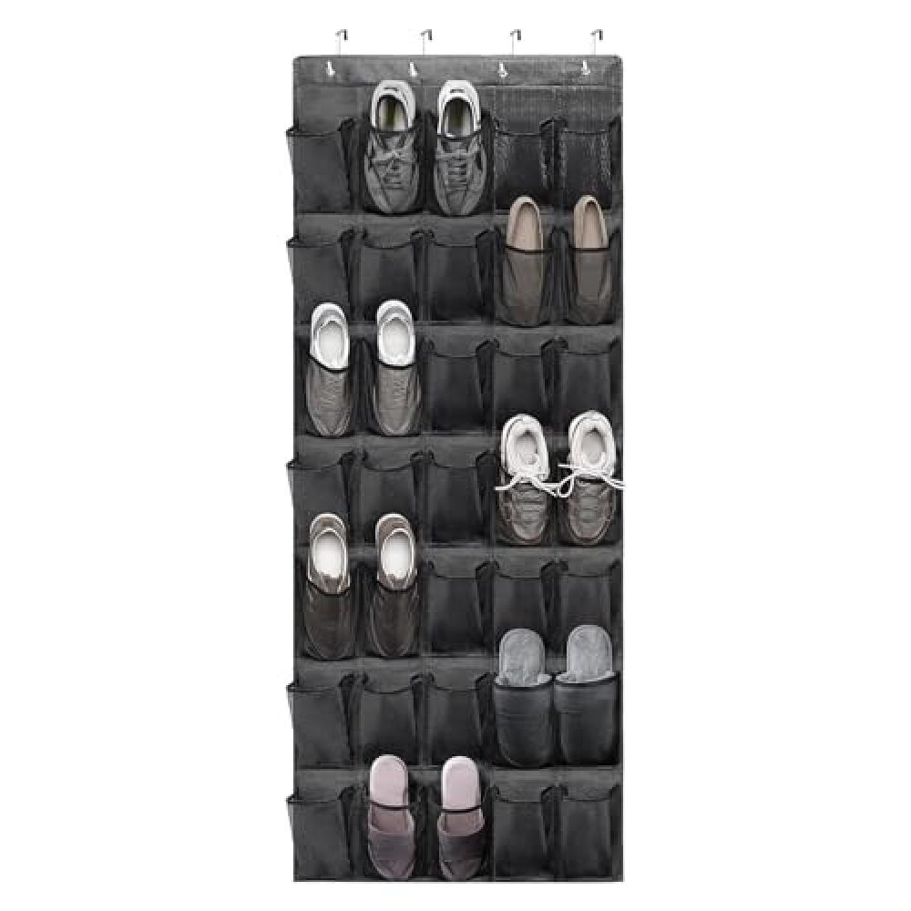 24 Poches Rangement de Chaussures Suspendu 48x163cm, Pliable Range 24 Poches Rangement de Chaussures Suspendu 48x163cm, Pliable Range