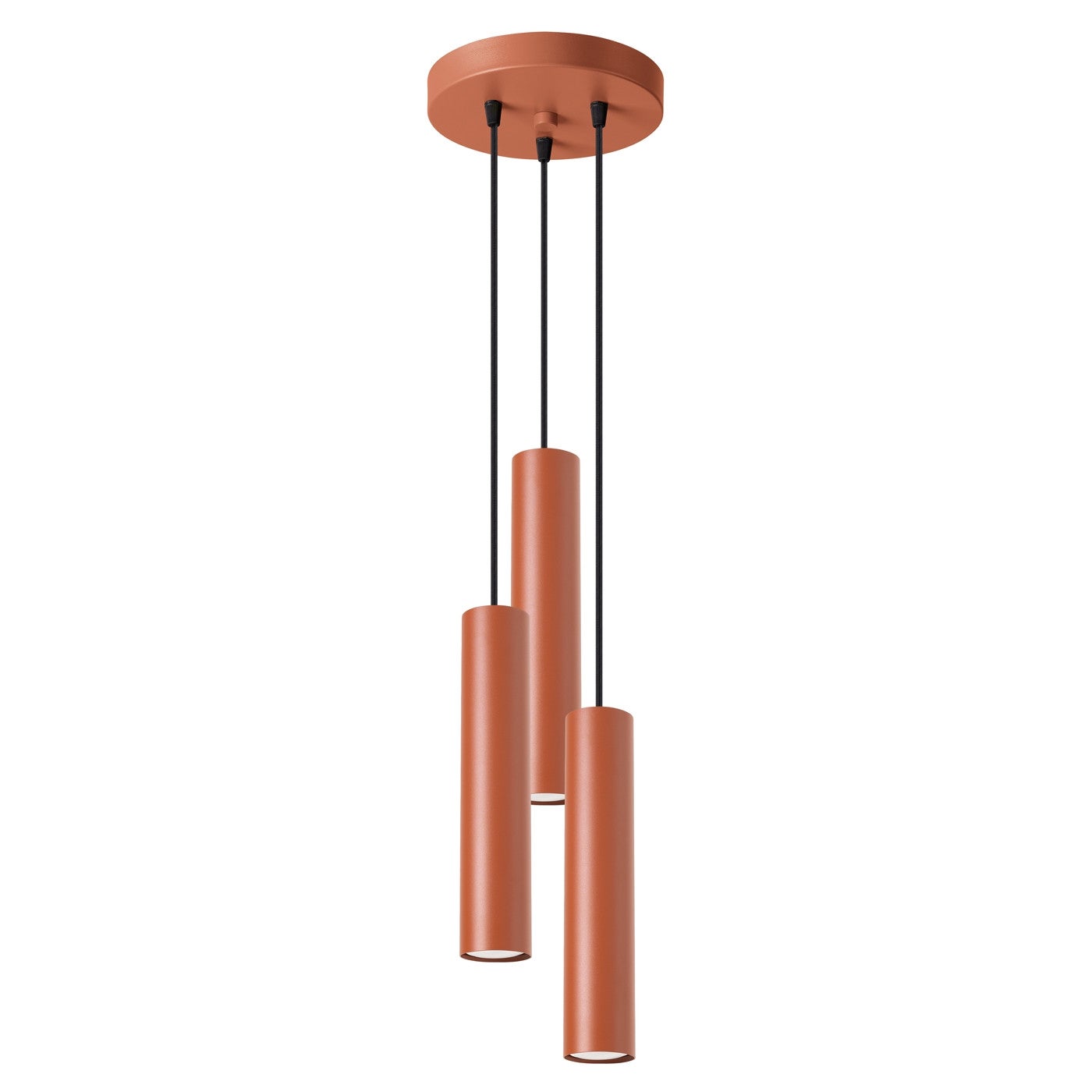 Lampa wisząca Lagos ochra czerwona 3xGU10x10W nowoczesna wym: 108 x 19,5 x 19,5 cm metal Sollux Lighting