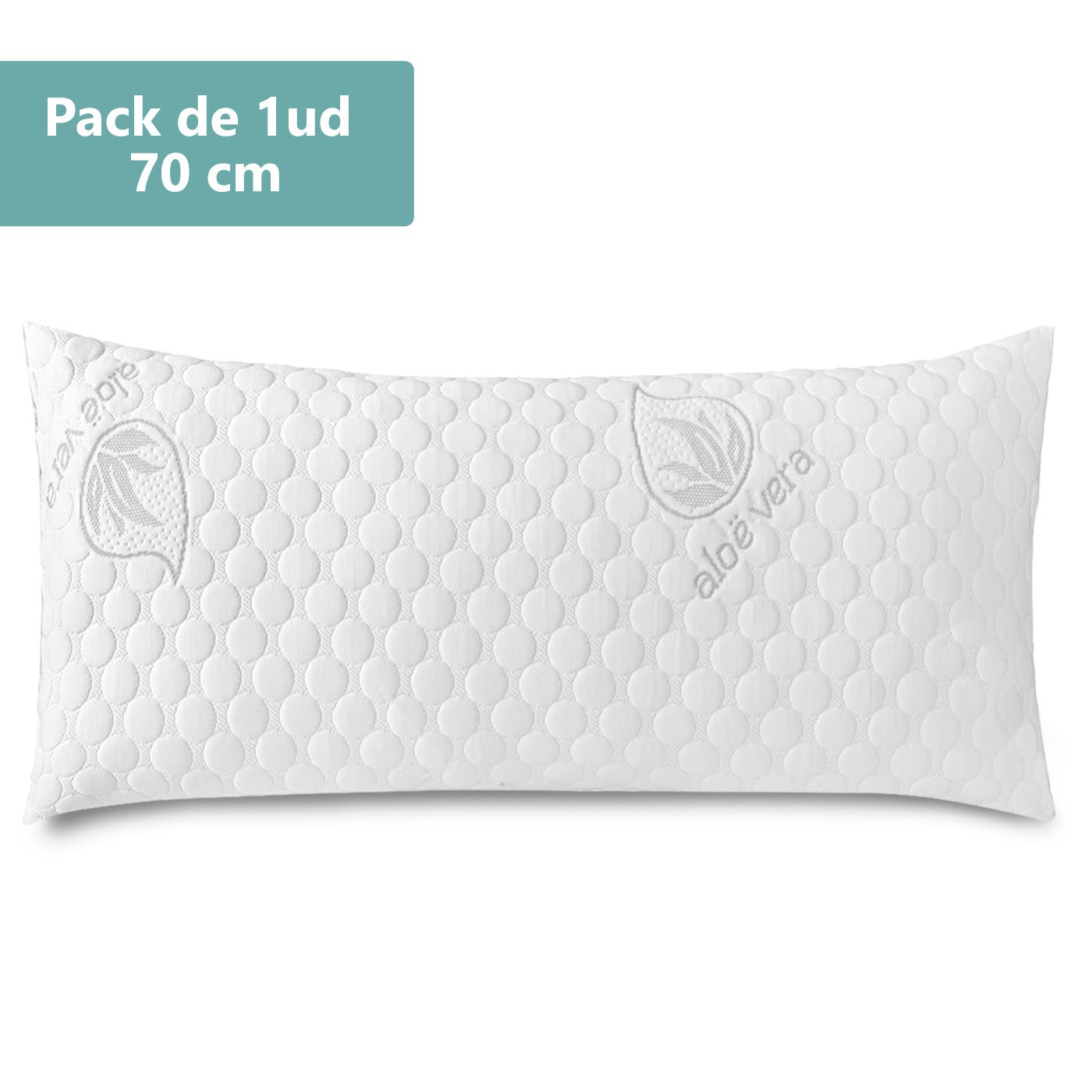 Almohada de Copos Viscoelásticos, Tejido Strech de Aloe Vera- 70 cm - 5