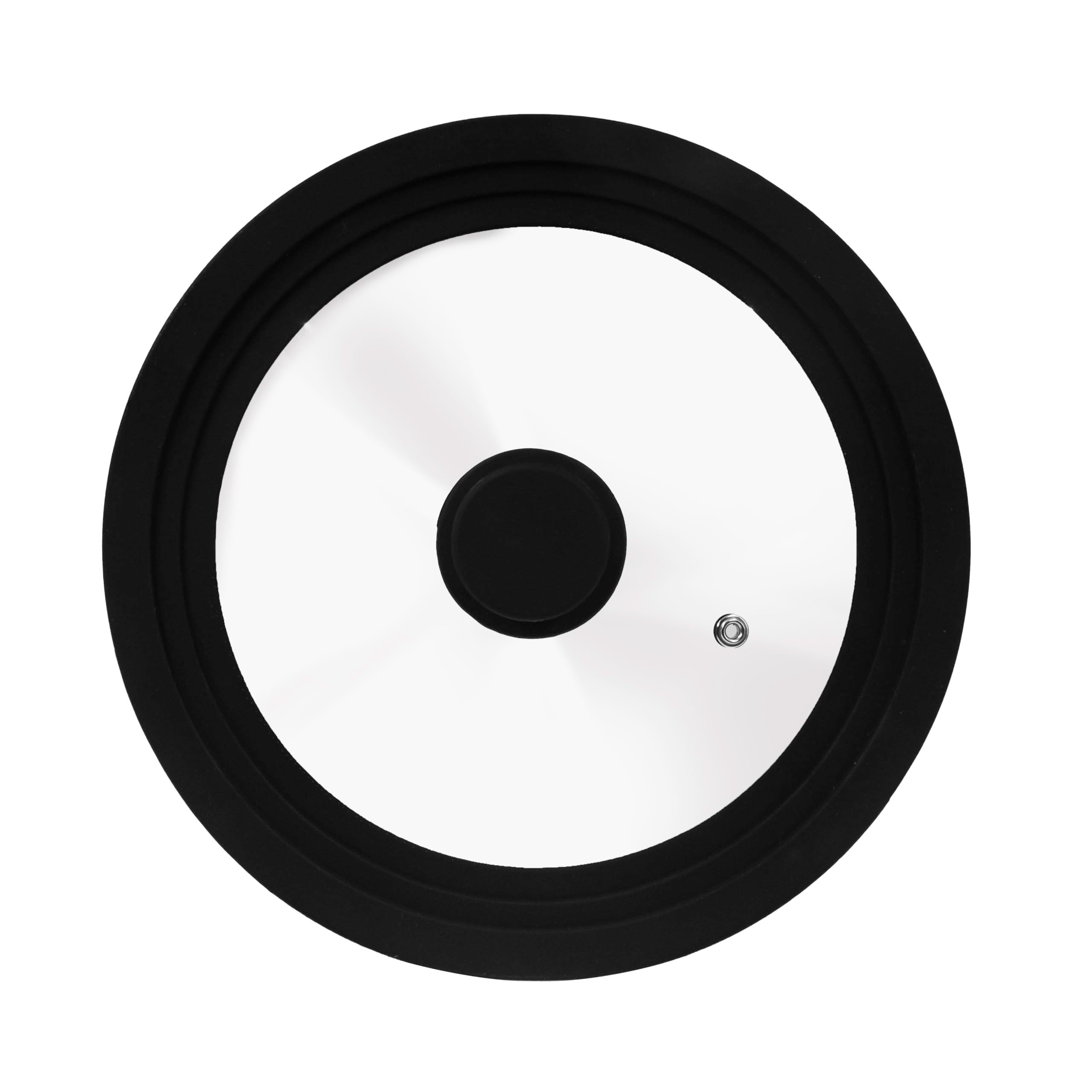 Coperchio In Vetro Temperato Con Manico In Silicone E Bordo In Acciaio Inox 304 – Resistente Al Calore, Per Pentole 14-32 Cm (16 Cm)