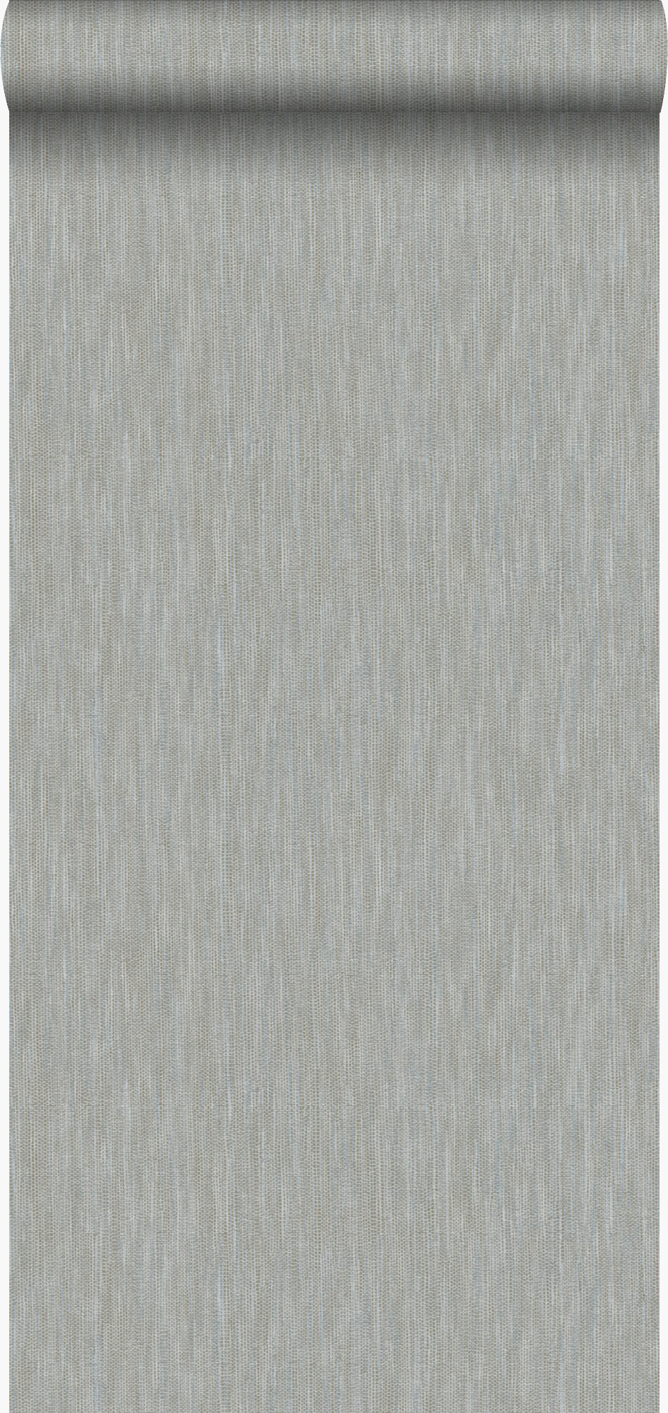 Papel pintado fibra vegetal en efecto lino gris pardo - 53 cm x 10.05 m - origin wallcoverings