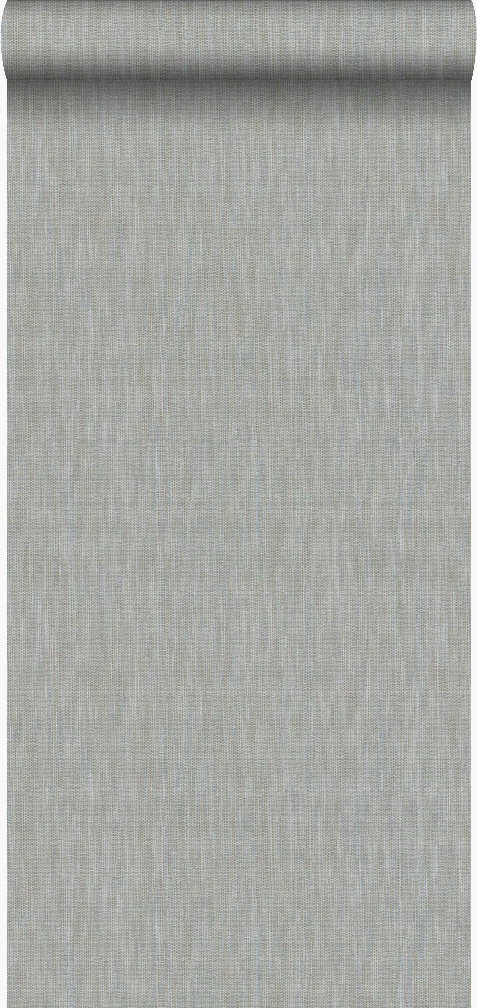 Papel pintado fibra vegetal en efecto lino gris pardo - 53 cm x 10,05 m - origin wallcoverings