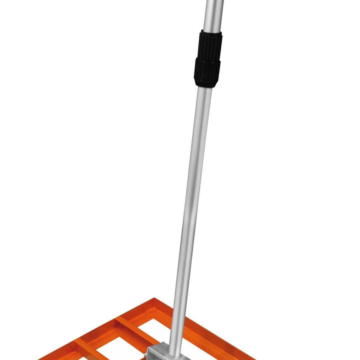 Râteau de Nivellement de Pelouse en Acier Galvanisé Orange 50 cm Largeur Manche Extensible Jusqu'à 190cm - Parfait pour - 9