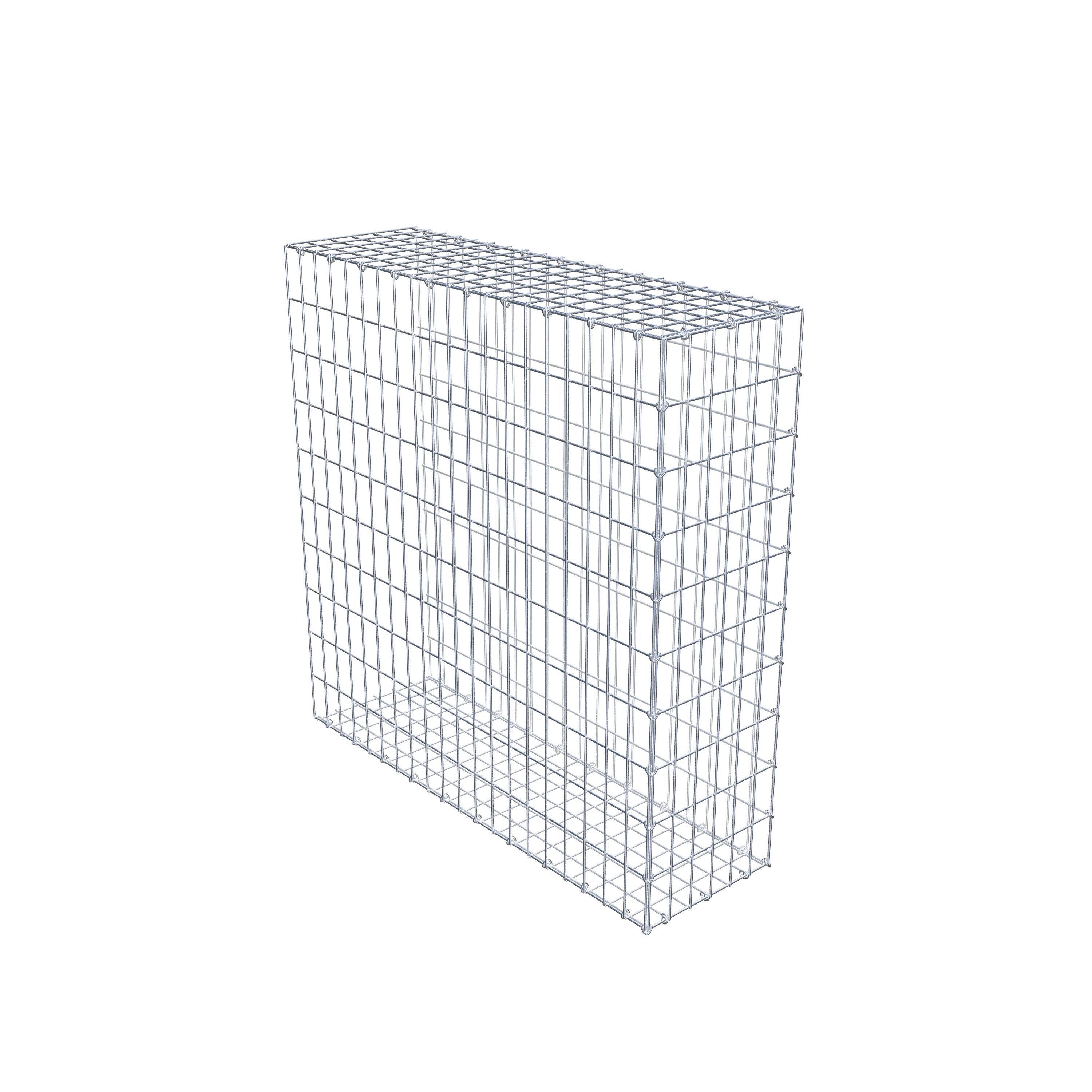 Gavión para alargar en acero galvanizado 100x100x30cm (LxAxP), malla 5 x 10cm, Anillo en C, sin rejilla frontal - 6