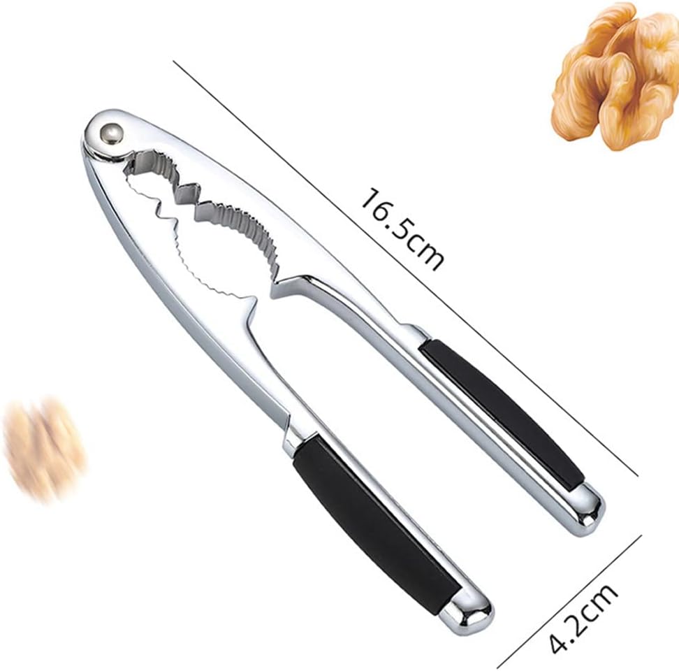 1 schiaccianoci in lega di zinco (16,5 x 4,2 cm) per noci, nocciole, mandorle, frutti di mare o altra frutta secca - 2