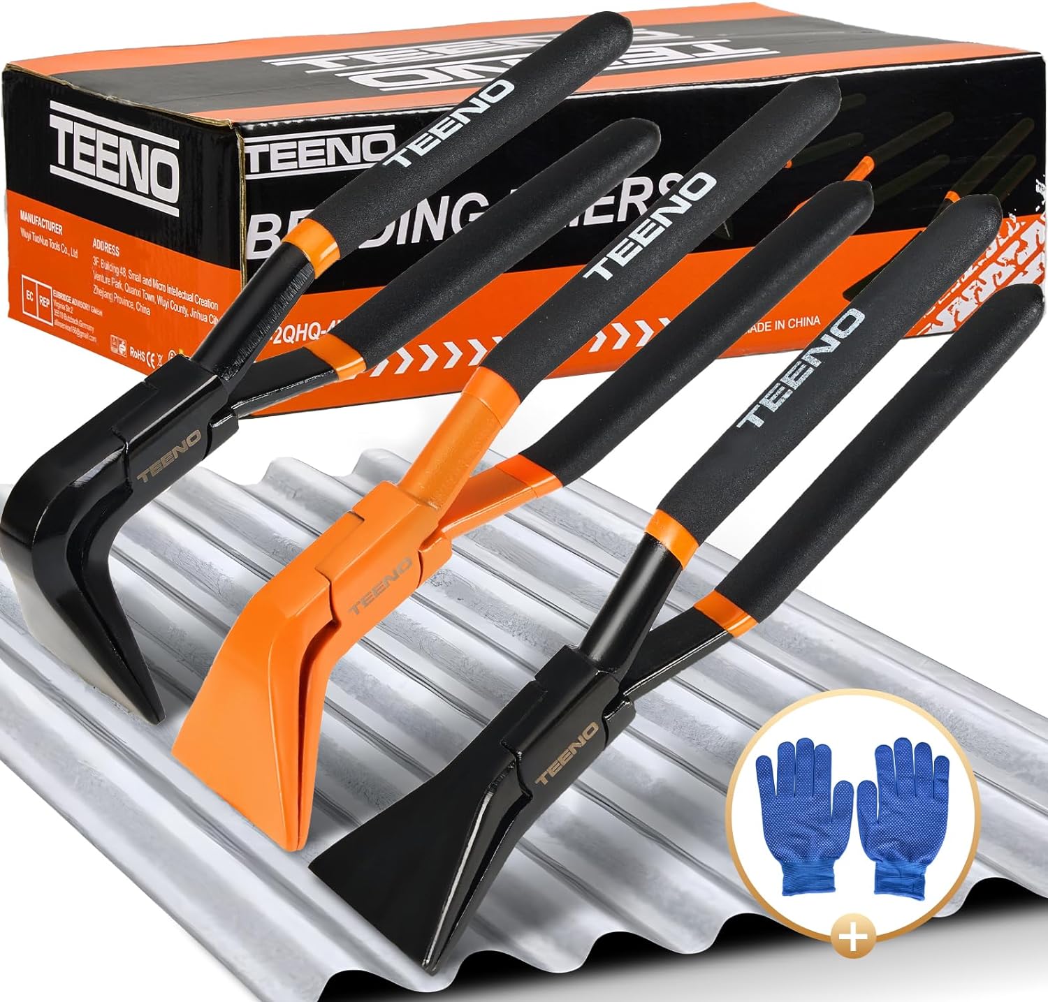 Pinza Piegata A 45°, Larghezza 6 Cm, Con Manico Antiscivolo Per Piegare E Lisciare Lamiere, Strumento Rossobrand TD111 - Foto 7