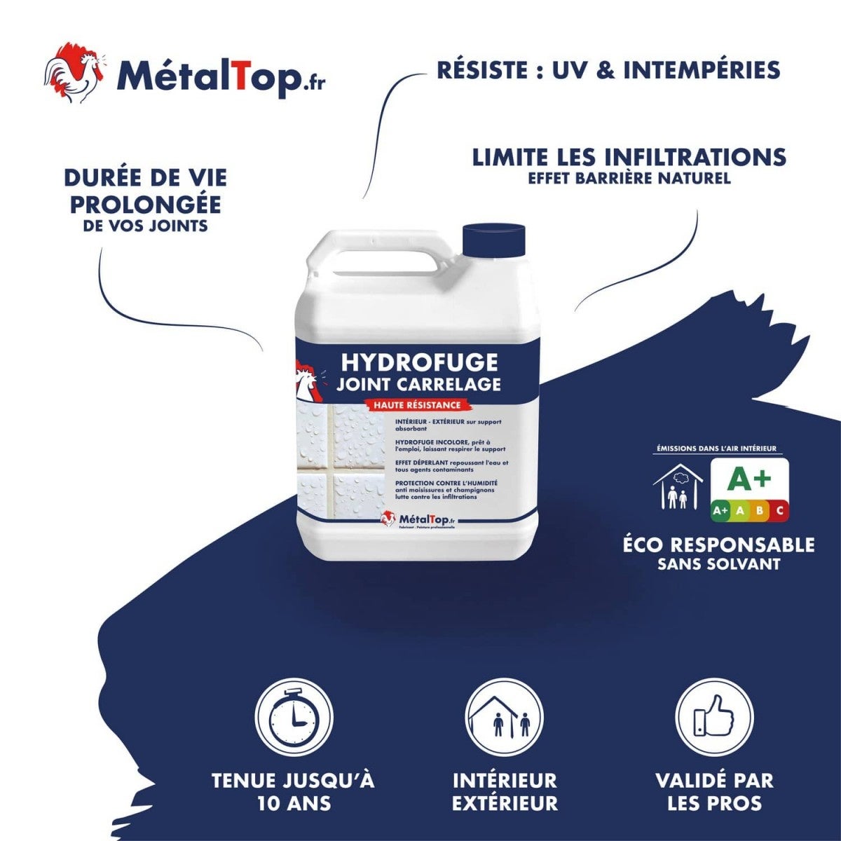 Hydrofuge Joint Carrelage - 1 L - Métaltop - 3