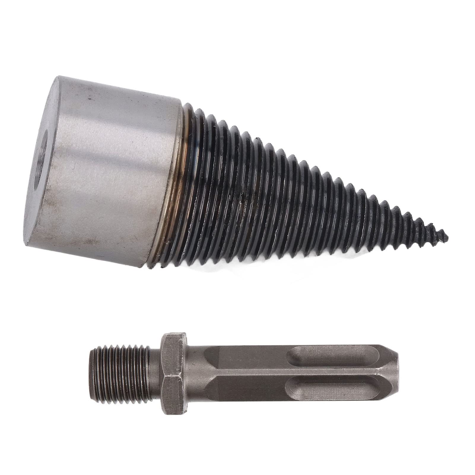 Foret Fendeur De Bois De Chauffage 32 Mm - Conique Hélicoïdal Avec 3 Poignées, Fendeur à Vis Pour Perceuse