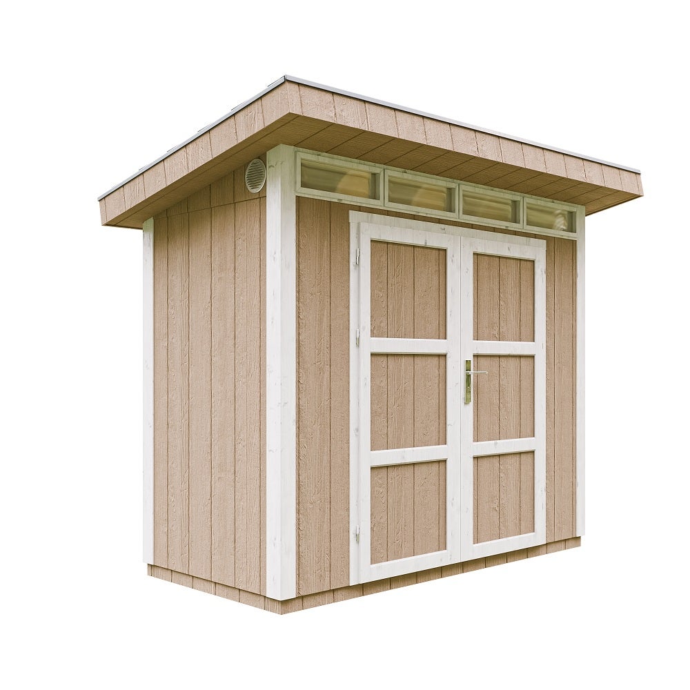 Șopron de grădină din lemn 3 m² TIMBELA M901A-TERRA BROWN, calitate premium, cu podea