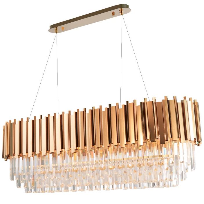 Lampa Sufitowa Kryształowa Toolight 312355 Złoty